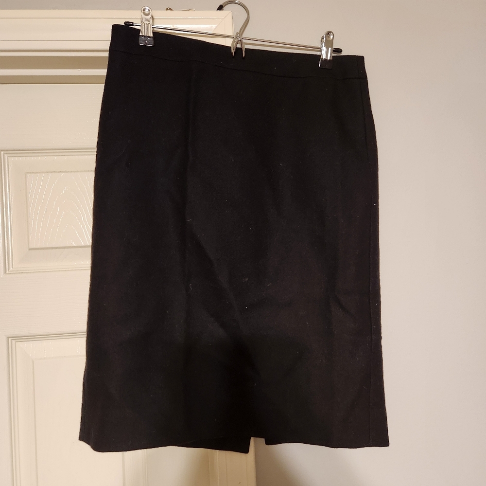 Black J Crew No 2 Wool Pencil Skirt